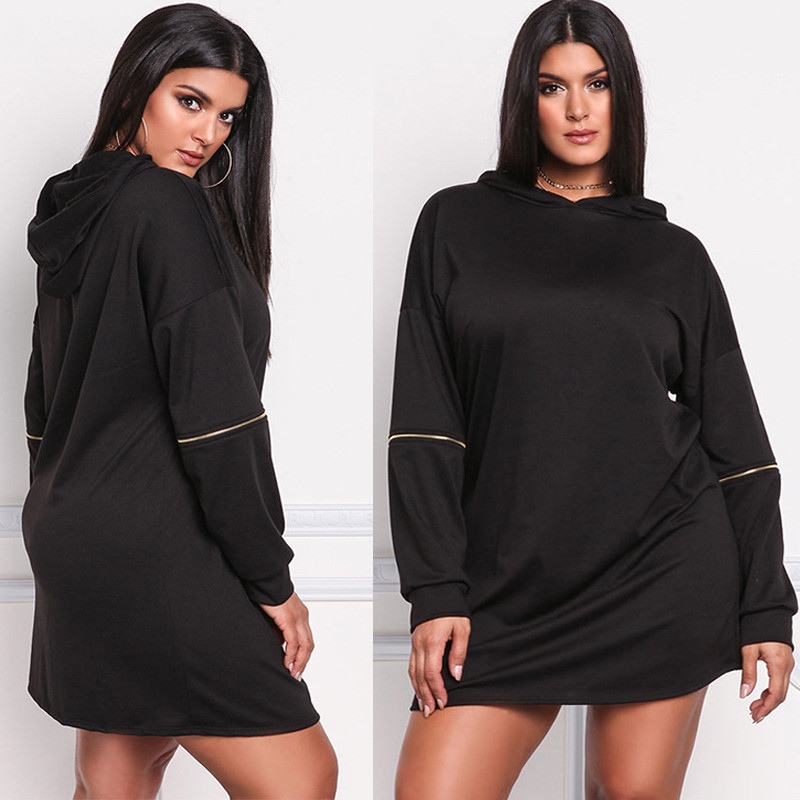 plus size hooded sweater dress